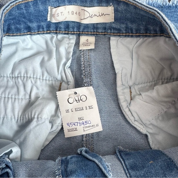 Cato denim midi shirt with gold hardware sz 4 - Picture 8 of 11